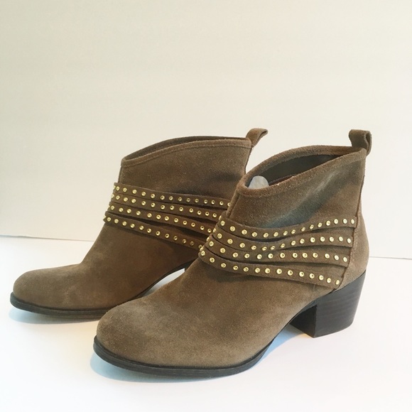 Jessica Simpson Shoes - Jessica Simpson suede booties with gold studs 6
